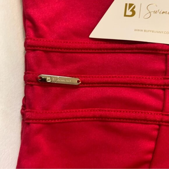 Buffbunny Collection Pleat The 5th One Piece Bae Watch Red Medium NWT - Picture 11 of 14